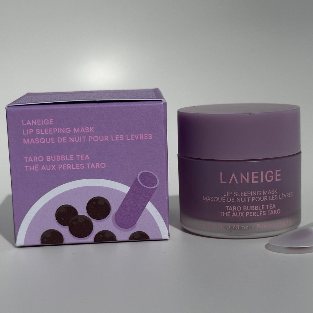 Laneige Lip Sleeping Mask Taro Bubble Tea Lip Balm Lavender BNIB 20g/0.70 oz